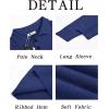 imageRuncati Mens Polo Sweater V Neck Long Sleeve Knit Polos Ribbed Casual Dress Pullover SweatersNavy