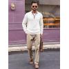 imageRuncati Mens QuarterZip Pullover Sweater Casual Mock Neck Winter Warm Ribbed Polo SweatersWhite