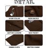 imageRuncati Mens Shawl Collar Cardigan Sweater Button Down Ribbed Knit Sweaters Chunky Casual Cardigan with PocketsBrown