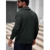 imageRuncati Mens Shawl Collar Cardigan Sweater Button Down Ribbed Knit Sweaters Chunky Casual Cardigan with PocketsDark Grey