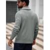 imageRuncati Mens Shawl Collar Cardigan Sweater Button Down Ribbed Knit Sweaters Chunky Casual Cardigan with PocketsGrey