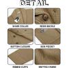 imageRuncati Mens Shawl Collar Cardigan Sweater Button Down Ribbed Knit Sweaters Chunky Casual Cardigan with PocketsKhaki