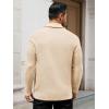 imageRuncati Mens Shawl Collar Cardigan Sweater Button Down Textured Knit Sweaters Casual Chunky Cardigan with PocketsBeige