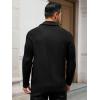 imageRuncati Mens Shawl Collar Cardigan Sweater Button Down Textured Knit Sweaters Casual Chunky Cardigan with PocketsBlack