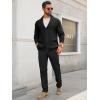 imageRuncati Mens Shawl Collar Cardigan Sweater Button Down Textured Knit Sweaters Casual Chunky Cardigan with PocketsBlack