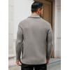 imageRuncati Mens Shawl Collar Cardigan Sweater Button Down Textured Knit Sweaters Casual Chunky Cardigan with PocketsGrey
