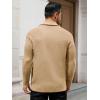 imageRuncati Mens Shawl Collar Cardigan Sweater Button Down Textured Knit Sweaters Casual Chunky Cardigan with PocketsKhaki