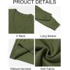 imageRuncati Mens V Neck Sweater Cable Knit Long Sleeve Casual Ribbed Twisted Pullover SweatersArmy Green