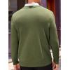 imageRuncati Mens V Neck Sweater Cable Knit Long Sleeve Casual Ribbed Twisted Pullover SweatersArmy Green
