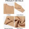 imageRuncati Mens V Neck Sweater Cable Knit Long Sleeve Casual Ribbed Twisted Pullover SweatersKhaki