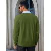 imageRuncati Mens Cardigan Sweaters V Neck Button Down Long Sleeve Casual Cardigan Slim Fit Knit Sweater with PocketsArmy Green