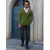 imageRuncati Mens Cardigan Sweaters V Neck Button Down Long Sleeve Casual Cardigan Slim Fit Knit Sweater with PocketsArmy Green
