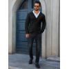 imageRuncati Mens Cardigan Sweaters V Neck Button Down Long Sleeve Casual Cardigan Slim Fit Knit Sweater with PocketsBlack