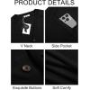 imageRuncati Mens Cardigan Sweaters V Neck Button Down Long Sleeve Casual Cardigan Slim Fit Knit Sweater with PocketsBlack
