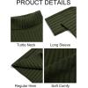 imageRuncati Mens Chunky Turtleneck Sweaters Cable Knitted Casual Slim Fit Fall Winter Warm Pullover SweaterArmy Green