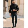 imageRuncati Mens Chunky Turtleneck Sweaters Cable Knitted Casual Slim Fit Fall Winter Warm Pullover SweaterBlack