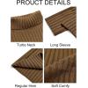 imageRuncati Mens Chunky Turtleneck Sweaters Cable Knitted Casual Slim Fit Fall Winter Warm Pullover SweaterKhaki