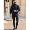 imageRuncati Mens Chunky Turtleneck Sweaters Cable Knitted Casual Slim Fit Fall Winter Warm Pullover SweaterNavy