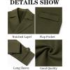 imageRuncati Mens Double Breasted Trench Coat Mid Long Jacket Notched Lapel Winter Chunky Warm OvercoatArmy Green
