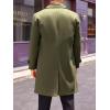 imageRuncati Mens Double Breasted Trench Coat Mid Long Jacket Notched Lapel Winter Chunky Warm OvercoatArmy Green