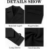 imageRuncati Mens Double Breasted Trench Coat Mid Long Jacket Notched Lapel Winter Chunky Warm OvercoatBlack