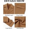 imageRuncati Mens Double Breasted Trench Coat Mid Long Jacket Notched Lapel Winter Chunky Warm OvercoatBrown