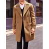 imageRuncati Mens Double Breasted Trench Coat Mid Long Jacket Notched Lapel Winter Chunky Warm OvercoatBrown