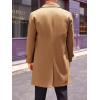 imageRuncati Mens Double Breasted Trench Coat Mid Long Jacket Notched Lapel Winter Chunky Warm OvercoatBrown