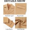imageRuncati Mens Double Breasted Trench Coat Mid Long Jacket Notched Lapel Winter Chunky Warm OvercoatKhaki