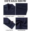 imageRuncati Mens Double Breasted Trench Coat Mid Long Jacket Notched Lapel Winter Chunky Warm OvercoatNavy Blue