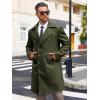 imageRuncati Mens Double Breasted Trench Coat Notch Lapel Peacoat Mid Long Winter Classic OvercoatArmy Green