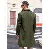 imageRuncati Mens Double Breasted Trench Coat Notch Lapel Peacoat Mid Long Winter Classic OvercoatArmy Green
