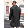 imageRuncati Mens Double Breasted Trench Coat Notch Lapel Peacoat Mid Long Winter Classic OvercoatBlack