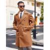 imageRuncati Mens Double Breasted Trench Coat Notch Lapel Peacoat Mid Long Winter Classic OvercoatBrown