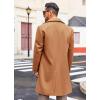imageRuncati Mens Double Breasted Trench Coat Notch Lapel Peacoat Mid Long Winter Classic OvercoatBrown