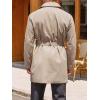 imageRuncati Mens Double Breasted Trench Coat Notched Lapel Windbreaker Jackets Causal Overcoat With BeltApricot