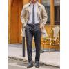 imageRuncati Mens Double Breasted Trench Coat Notched Lapel Windbreaker Jackets Causal Overcoat With BeltApricot