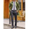 imageRuncati Mens Double Breasted Trench Coat Notched Lapel Windbreaker Jackets Causal Overcoat With BeltArmy Green