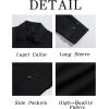 imageRuncati Mens Double Breasted Trench Coat Notched Lapel Windbreaker Jackets Causal Overcoat With BeltBlack