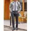 imageRuncati Mens Double Breasted Trench Coat Notched Lapel Windbreaker Jackets Causal Overcoat With BeltLight Grey