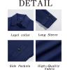 imageRuncati Mens Double Breasted Trench Coat Notched Lapel Windbreaker Jackets Causal Overcoat With BeltNavy