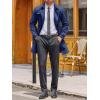 imageRuncati Mens Double Breasted Trench Coat Notched Lapel Windbreaker Jackets Causal Overcoat With BeltNavy