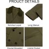 imageRuncati Mens Full Length Trench Coat Notched Lapel Long Jacket Double Breasted Classic Winter OvercoatArmy Green