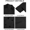 imageRuncati Mens Full Length Trench Coat Notched Lapel Long Jacket Double Breasted Classic Winter OvercoatBlack