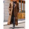 imageRuncati Mens Full Length Trench Coat Notched Lapel Long Jacket Double Breasted Classic Winter OvercoatCoffee