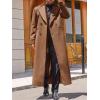 imageRuncati Mens Full Length Trench Coat Notched Lapel Long Jacket Double Breasted Classic Winter OvercoatCoffee