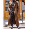 imageRuncati Mens Full Length Trench Coat Notched Lapel Long Jacket Double Breasted Classic Winter OvercoatCoffee