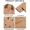 imageRuncati Mens Full Length Trench Coat Notched Lapel Long Jacket Double Breasted Classic Winter OvercoatKhaki