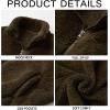 imageRuncati Mens Fuzzy Sherpa Jacket Cardigan Fleece Long Sleeve Full Zip Open Front Thermal Coat Fall Winter OutwearArmy Green