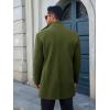 imageRuncati Mens Pea Coats Single Breasted Stand Collar Casual Slim Fit Trench Coat Mid Long Winter Overcoat with PocketsArmy Green